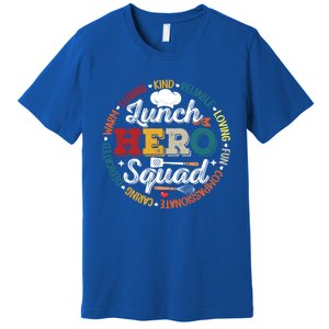 School Lunch Hero Squad Funny Cafeteria Workers Retro Cool Gift Premium T-Shirt