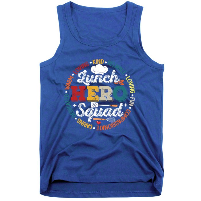 School Lunch Hero Squad Funny Cafeteria Workers Retro Cool Gift Tank Top