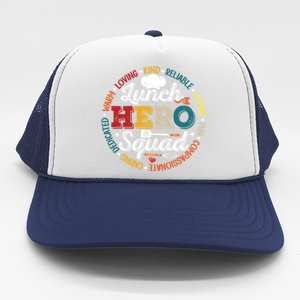 School Lunch Hero Squad Funny Cafeteria Workers Retro Cool Gift Trucker Hat