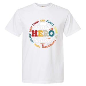 School Lunch Hero Squad Funny Cafeteria Workers Retro Cool Gift Garment-Dyed Heavyweight T-Shirt