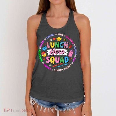 School Lunch Hero Squad Women's Knotted Racerback Tank