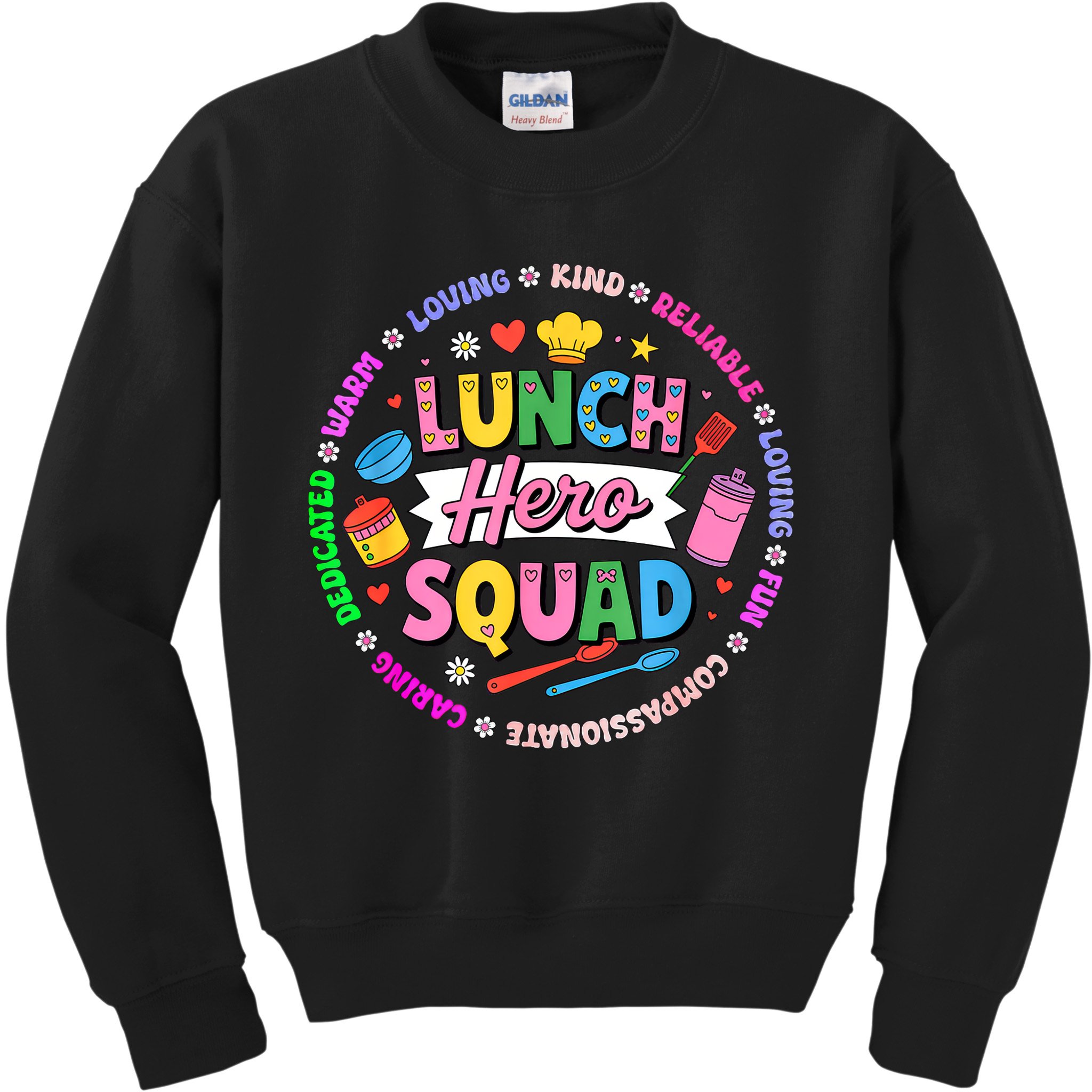 School Lunch Hero Squad Kids Sweatshirt