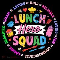 School Lunch Hero Squad Kids T-Shirt