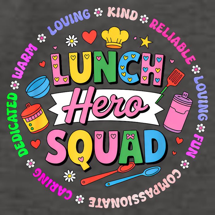 School Lunch Hero Squad Vector Backpack