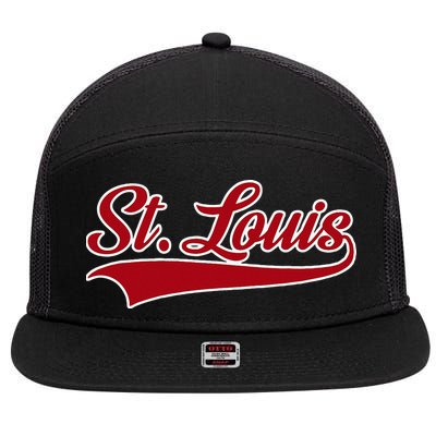 St Louis Hometown Pride Throwback Design 7 Panel Mesh Trucker Snapback Hat