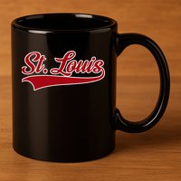 St Louis Hometown Pride Throwback Design 11oz C Handle Ceramic Mug