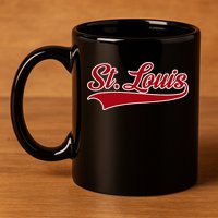 St Louis Hometown Pride Throwback Design 11oz C Handle Ceramic Mug