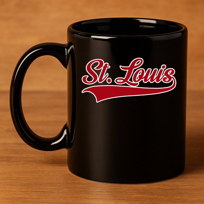 St Louis Hometown Pride Throwback Design 11oz C Handle Ceramic Mug