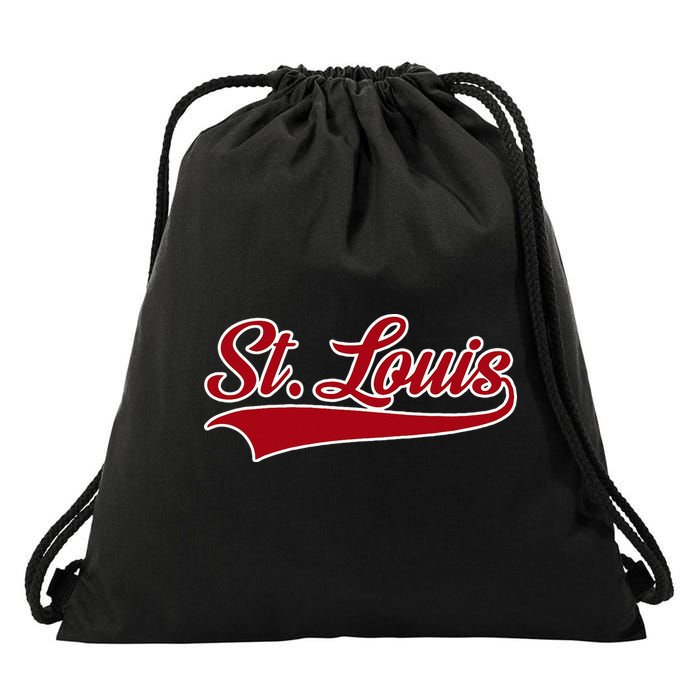 St Louis Hometown Pride Throwback Design Drawstring Bag