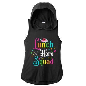 School Lunch Hero Squad Funny Cafeteria Workers Gifts Ladies PosiCharge Tri-Blend Wicking Draft Hoodie Tank