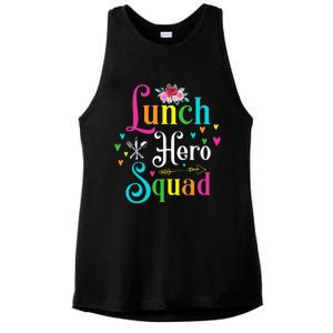 School Lunch Hero Squad Funny Cafeteria Workers Gifts Ladies PosiCharge Tri-Blend Wicking Tank