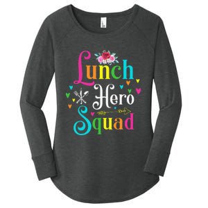 School Lunch Hero Squad Funny Cafeteria Workers Gifts Women's Perfect Tri Tunic Long Sleeve Shirt