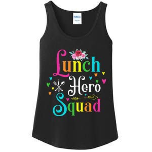 School Lunch Hero Squad Funny Cafeteria Workers Gifts Ladies Essential Tank