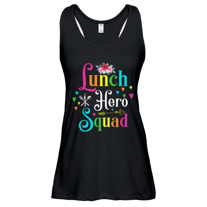 School Lunch Hero Squad Funny Cafeteria Workers Gifts Ladies Essential Flowy Tank