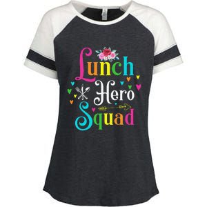 School Lunch Hero Squad Funny Cafeteria Workers Gifts Enza Ladies Jersey Colorblock Tee