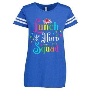 School Lunch Hero Squad Funny Cafeteria Workers Gifts Enza Ladies Jersey Football T-Shirt