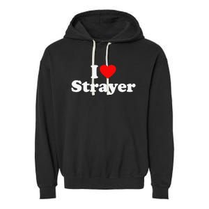 Strayer Love Heart College University Alumni Garment-Dyed Fleece Hoodie