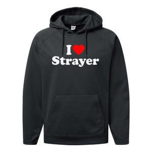 Strayer Love Heart College University Alumni Performance Fleece Hoodie