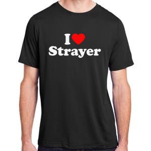 Strayer Love Heart College University Alumni Adult ChromaSoft Performance T-Shirt