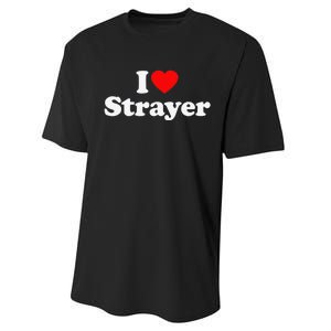 Strayer Love Heart College University Alumni Performance Sprint T-Shirt