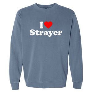 Strayer Love Heart College University Alumni Garment-Dyed Sweatshirt