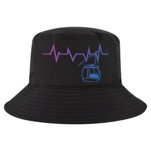 Ski Lift Heartbeat Design Skier Skiing Gift Cool Comfort Performance Bucket Hat