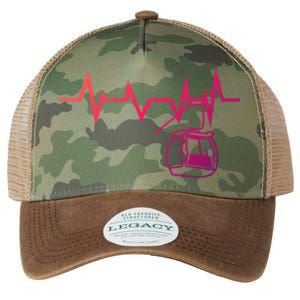 Ski Lift Heartbeat Design Skier Skiing Gift Legacy Tie Dye Trucker Hat