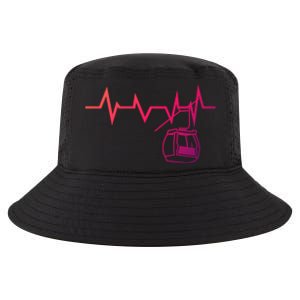 Ski Lift Heartbeat Design Skier Skiing Gift Cool Comfort Performance Bucket Hat