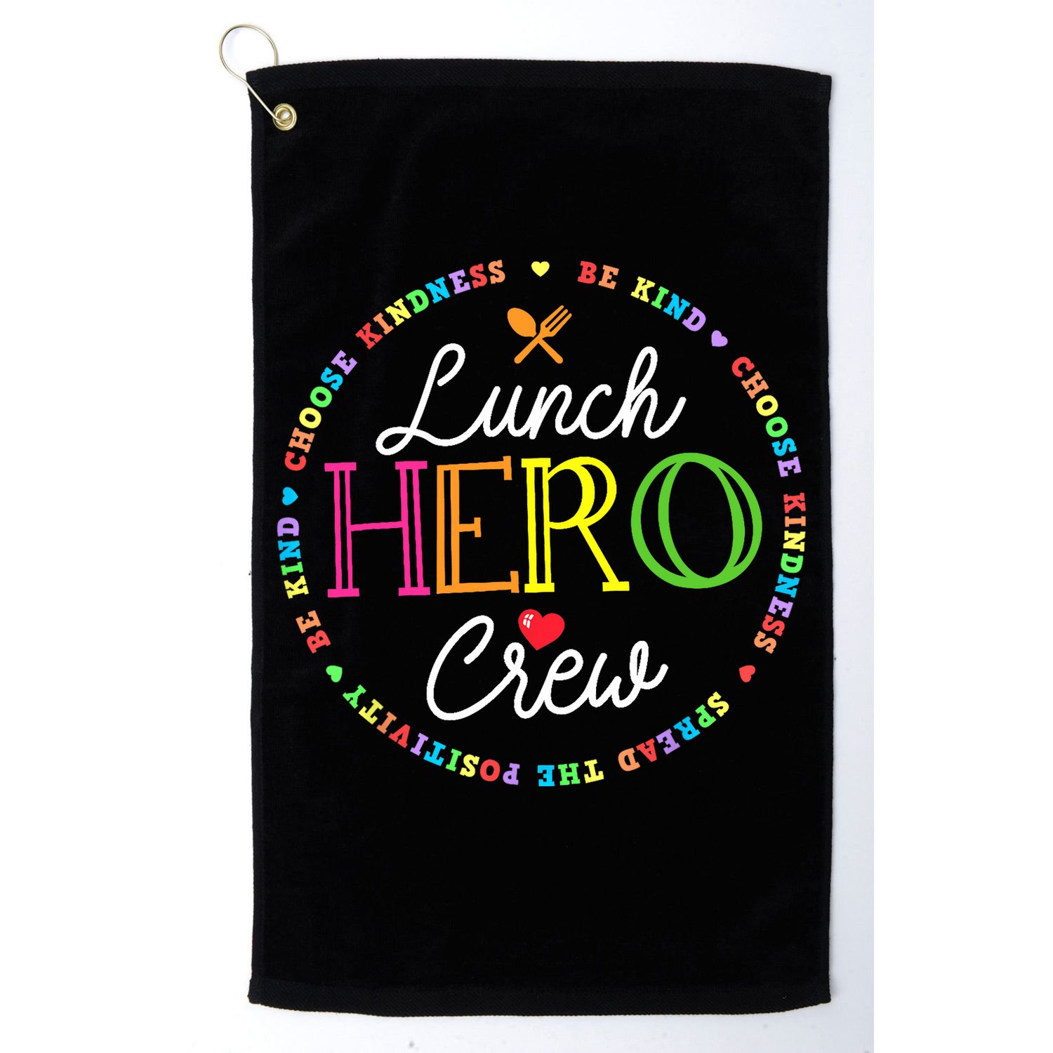 School Lunch Hero Squad Funny Cafeteria Workers Crew Lady Golf Towel