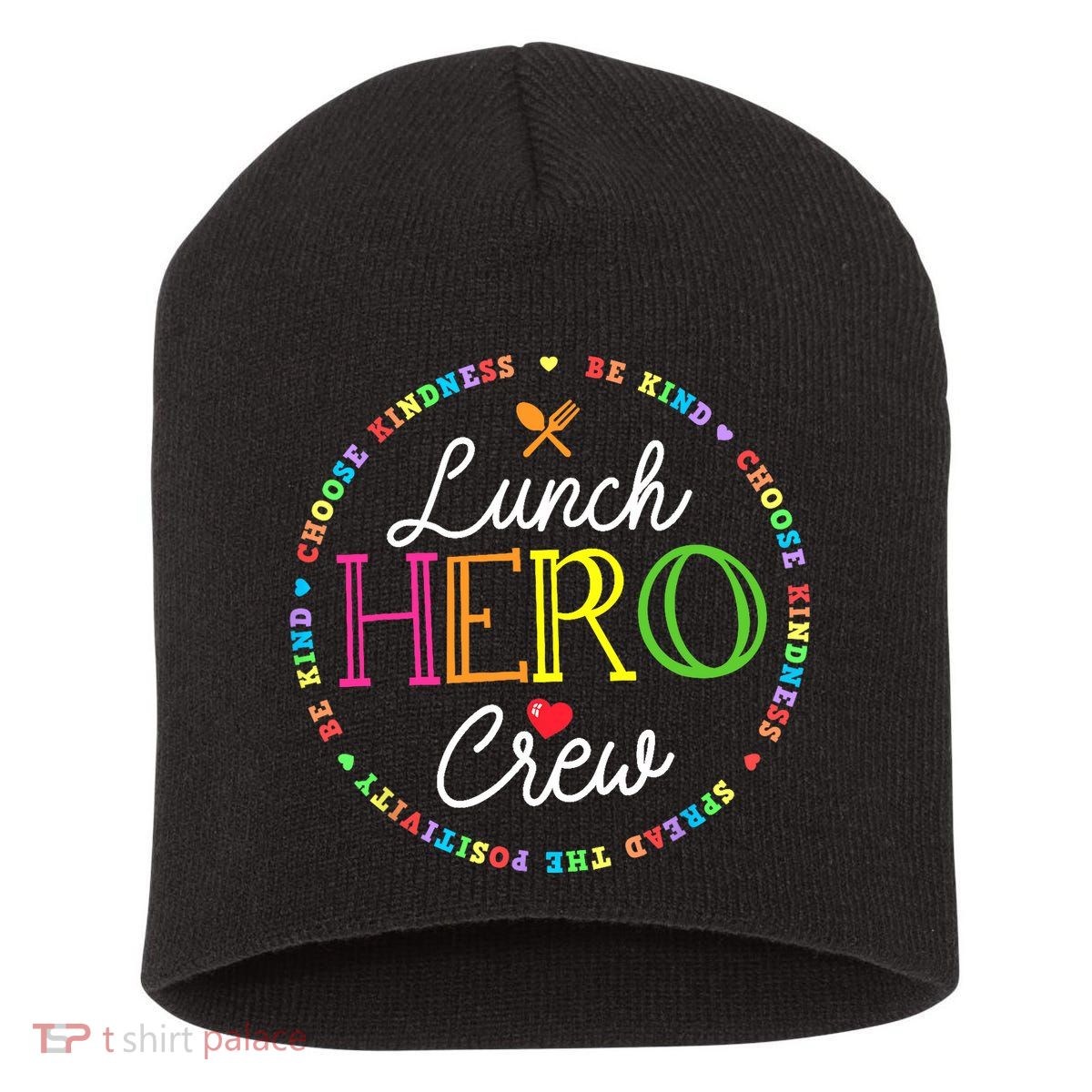 School Lunch Hero Squad Funny Cafeteria Workers Crew Lady Short Acrylic Beanie