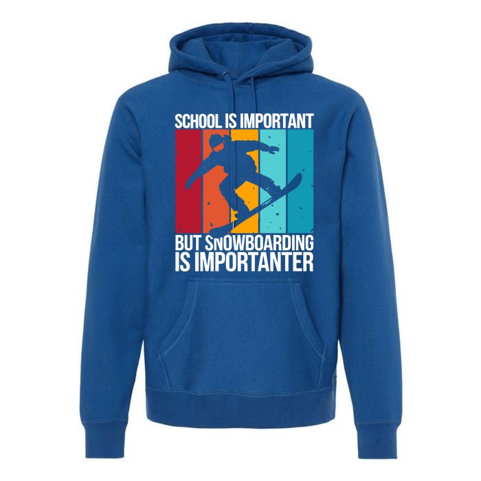 Snowboarding Lover Humor Design Funny Snowboarder Cute Gift Premium Hoodie