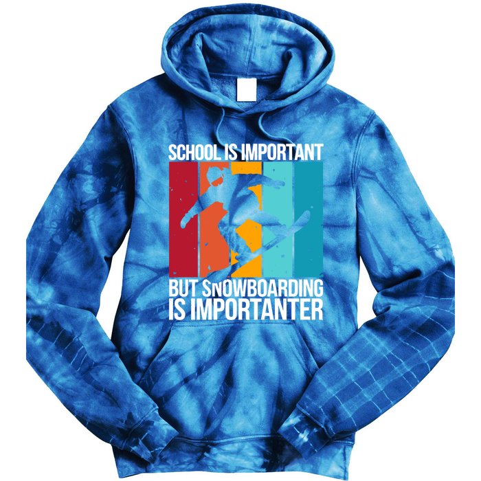 Snowboarding Lover Humor Design Funny Snowboarder Cute Gift Tie Dye Hoodie