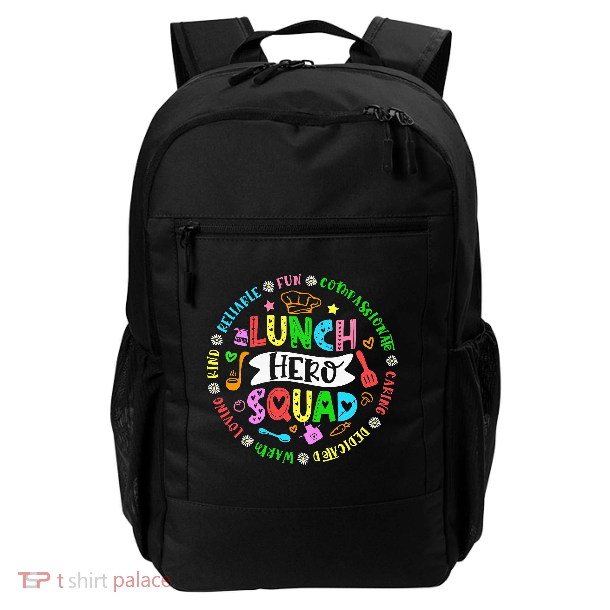 School Lunch Hero Squad Funny Cafeteria Workers Daily Commute Backpack