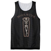 Spooktacular Lazy Halloween Costume Never Better Coffin Mesh Reversible Basketball Jersey Tank