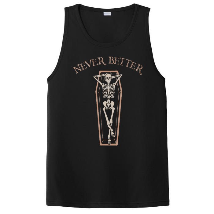 Spooktacular Lazy Halloween Costume Never Better Coffin PosiCharge Competitor Tank