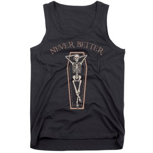 Spooktacular Lazy Halloween Costume Never Better Coffin Tank Top