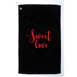 Sweet Love Heart Cute Valentines Day Platinum Collection Golf Towel