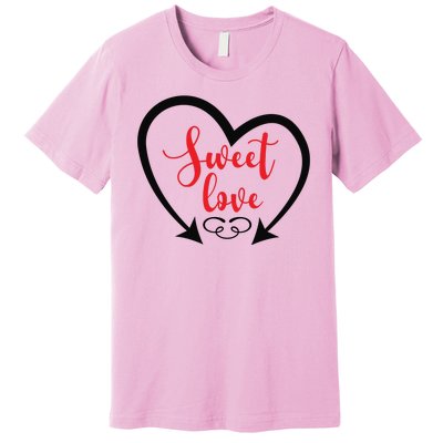 Sweet Love Heart Cute Valentines Day Premium T-Shirt