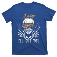 Skull Leopard Hairdresser Ill Cut You Halloween T-Shirt