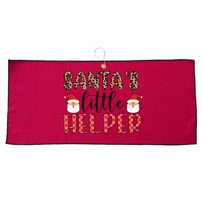 Santa's Little Helper Large Microfiber Waffle Golf Towel