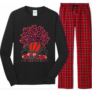 Spider Lover Heart Tree Love Spider Valentine's Day Cute Gift Long Sleeve Pajama Set