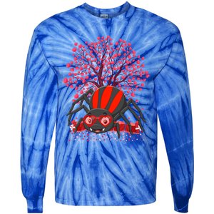 Spider Lover Heart Tree Love Spider Valentine's Day Cute Gift Tie-Dye Long Sleeve Shirt