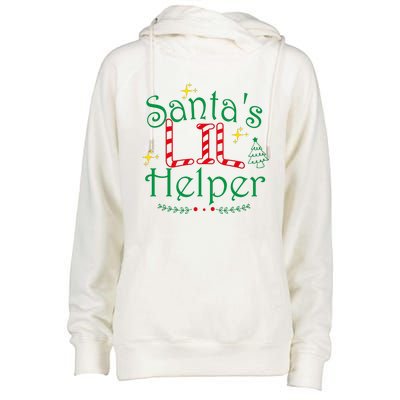 Santa’S Lil Helper Womens Funnel Neck Pullover Hood