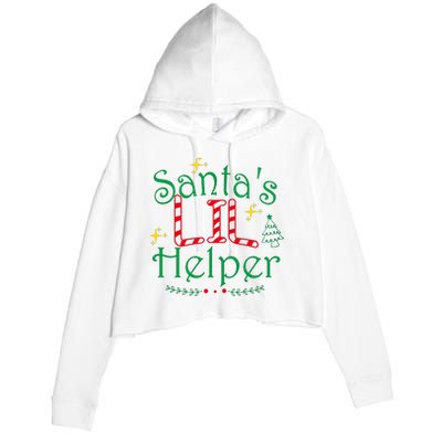 Santa’S Lil Helper Crop Fleece Hoodie