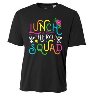 School Lunch Hero Squad Funny Cafeteria Workers Gifts Cooling Performance Crew T-Shirt