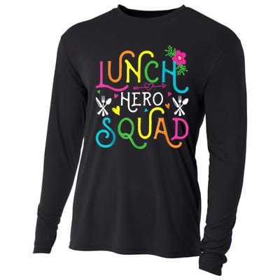 School Lunch Hero Squad Funny Cafeteria Workers Gifts Cooling Performance Long Sleeve Crew