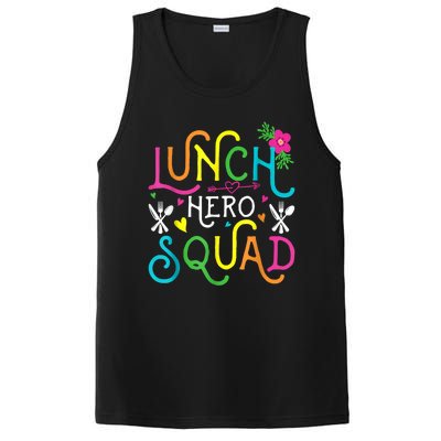 School Lunch Hero Squad Funny Cafeteria Workers Gifts PosiCharge Competitor Tank