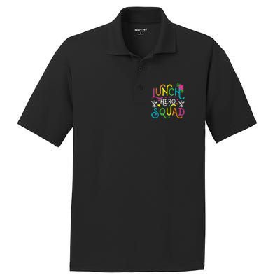 School Lunch Hero Squad Funny Cafeteria Workers Gifts PosiCharge RacerMesh Polo