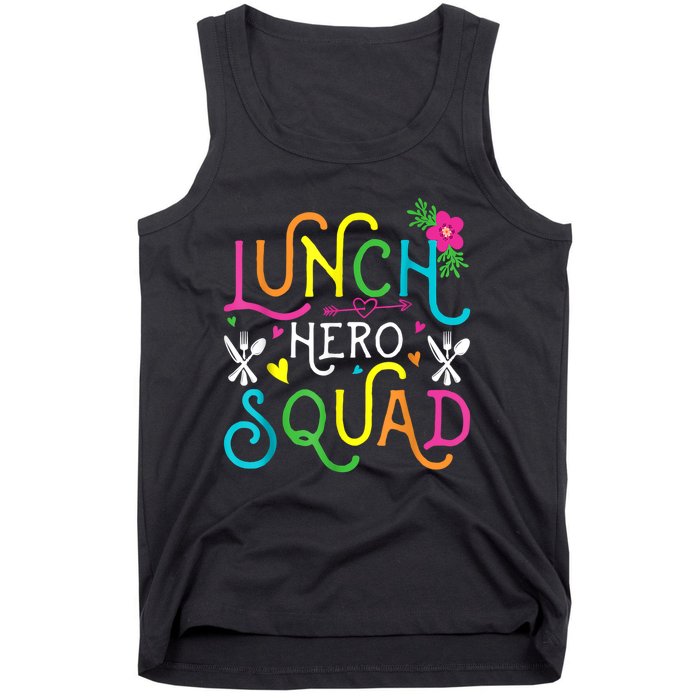 School Lunch Hero Squad Funny Cafeteria Workers Gifts Tank Top