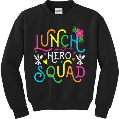 School Lunch Hero Squad Funny Cafeteria Workers Gifts Kids Sweatshirt